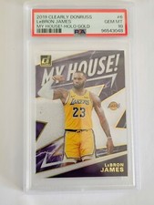 LeBRON JAMES 2019-20 CLEARLY DONRUSS MY HOUSE HOLO GOLD SSP # /5 PSA 10 