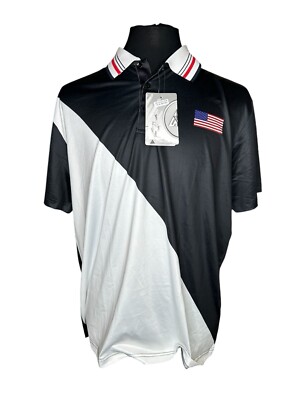 SCODI SPEEDRUN USA  Golf/Tennis Polo Shirt Casual Short Sleeve Athletic Nwt