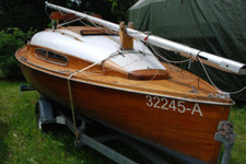 15er Jollenkreuzer P-Boot 334 Bj. 1964 Vollholz Mahagoni + Trailer + Persenning