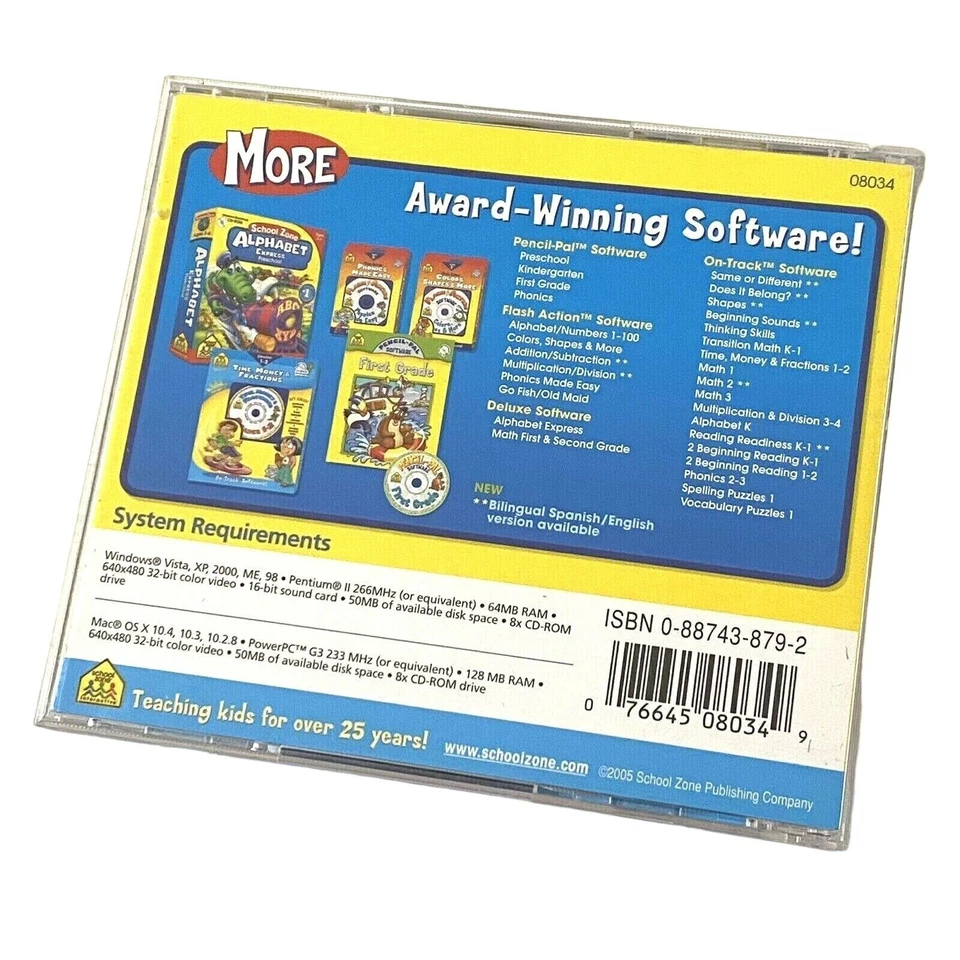School Zone Transition Math K-1 CD-ROM Educational Homeschool Computer Game - Image 2 of 4