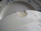 2 Preowned Brick Oven Stoneware 11” Jardin Bleu Blue Flowers Dinner Plates Chip — photo 5