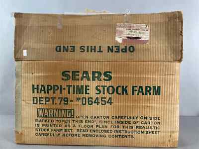 Vintage 1950s SEARS Happi-Time Stock Farm Cardboard Toy Set #06454