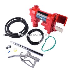 15GPM 12V Fuel Transfer Pump w/ Nozzle Kit Diesel Gasoline Kerosene High Quality
