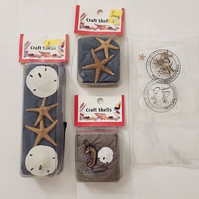 NEW Lot Small Craft Shells Magic Scraps Sanddollar Starfish Seahorse -G