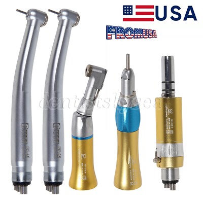 High Low Speed Handpieces 4Hole Air Turbine Kit NSK Pana Max Style Golden Dental