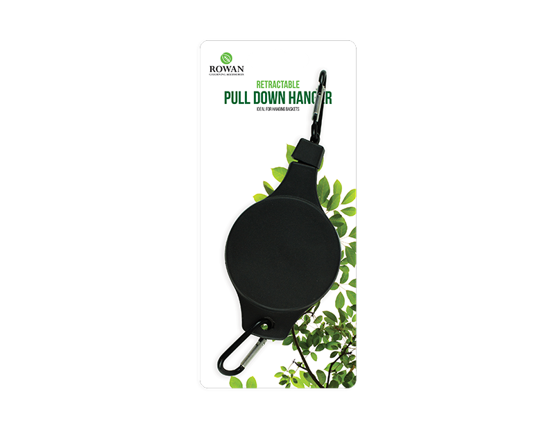 STRONG RETRACTABLE HANGING BASKET PULLEY Pull Down Plant Hanger Hook Easy Reach