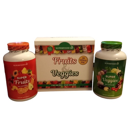 Superfood MD Fruits & Veggies Dietary Supplement 180 Fruit 180 Veggie