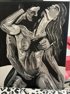 Erotic Couple Canvas Art