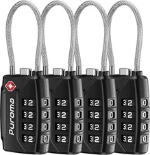 Candados De Equipaje Aceptados Por TSA Paquete De 4 Candado De Combinacion