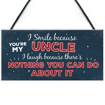 RED OCEAN Funny Uncle Birthday Gifts Presents Hanging Plaque Keepsake Christmas Uncle Gift