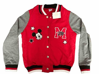 Primark Disney Mickey Mouse Baseball Jacket Jumper Top UK 10 BNWT