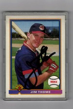 1991 BOWMAN JIM THOME AUTOGRAPH ROOKIE BASEBALL CARD CLEVELAND INDIANS SIGNED