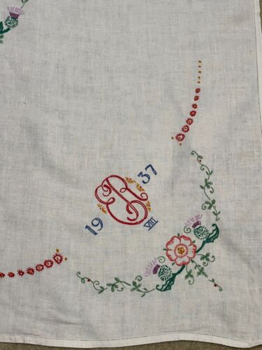 Paño escaso 1937 hecho a mano coronación del rey Eduardo VIII (abdicado) - Imagen 2 de 8