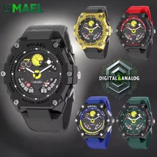 Men Fashion Waterproof Digital & Analog Sport Military Tactical WRIST WATCH 55mm