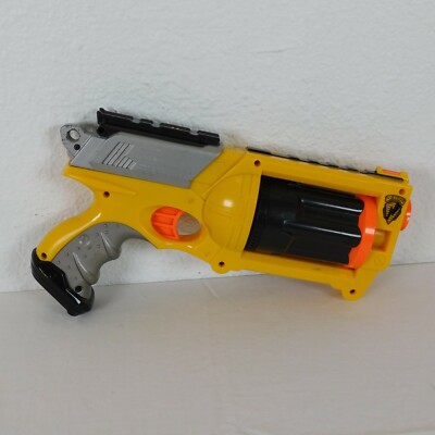 NERF N-Strike Maverick Yellow Rev-6 2004 Soft Foam Dart Toy Gun