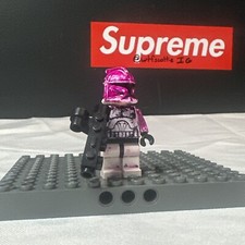 Custom Used Pink Phase 1 Lego Star Wars Clone Trooper W/ Large Blaster