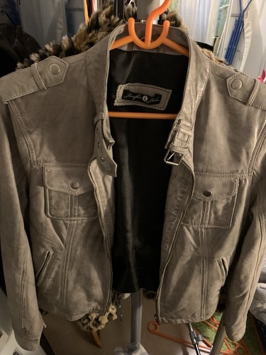 Lederjacke Bikerjacke grau Jenifer Julia 40/42 weiches Echtleder - Bild 7 von 8