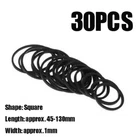 30x 1mm 45-130mm Universal Mix Cassette Rubber Tape Machine Square Belts Tool #B