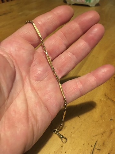 Nice Antique Simple Watch Chain FOB Signed *H&H And Made In 1927 FREE SHIPPING! - Picture 2 of 12