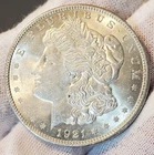 * 1921 P * BU MS+ CHOICE UNCIRCULATED STUNNING MORGAN SILVER DOLLAR LOT #A8