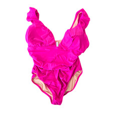J. Crew Ruched Ruffle One-Piece Swimsuit Size 22 NWT
