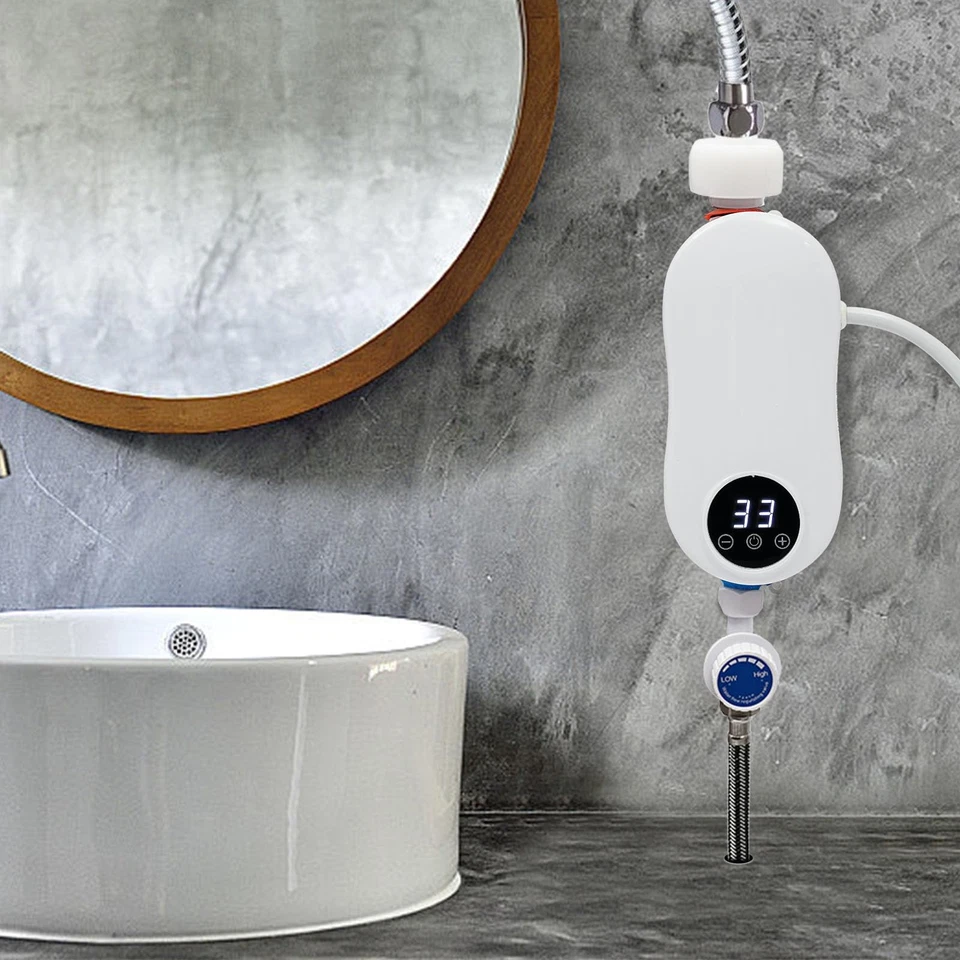 Electric Super Mini Tank Water Heater with LED Display 110V 3500W - Image 2 of 4