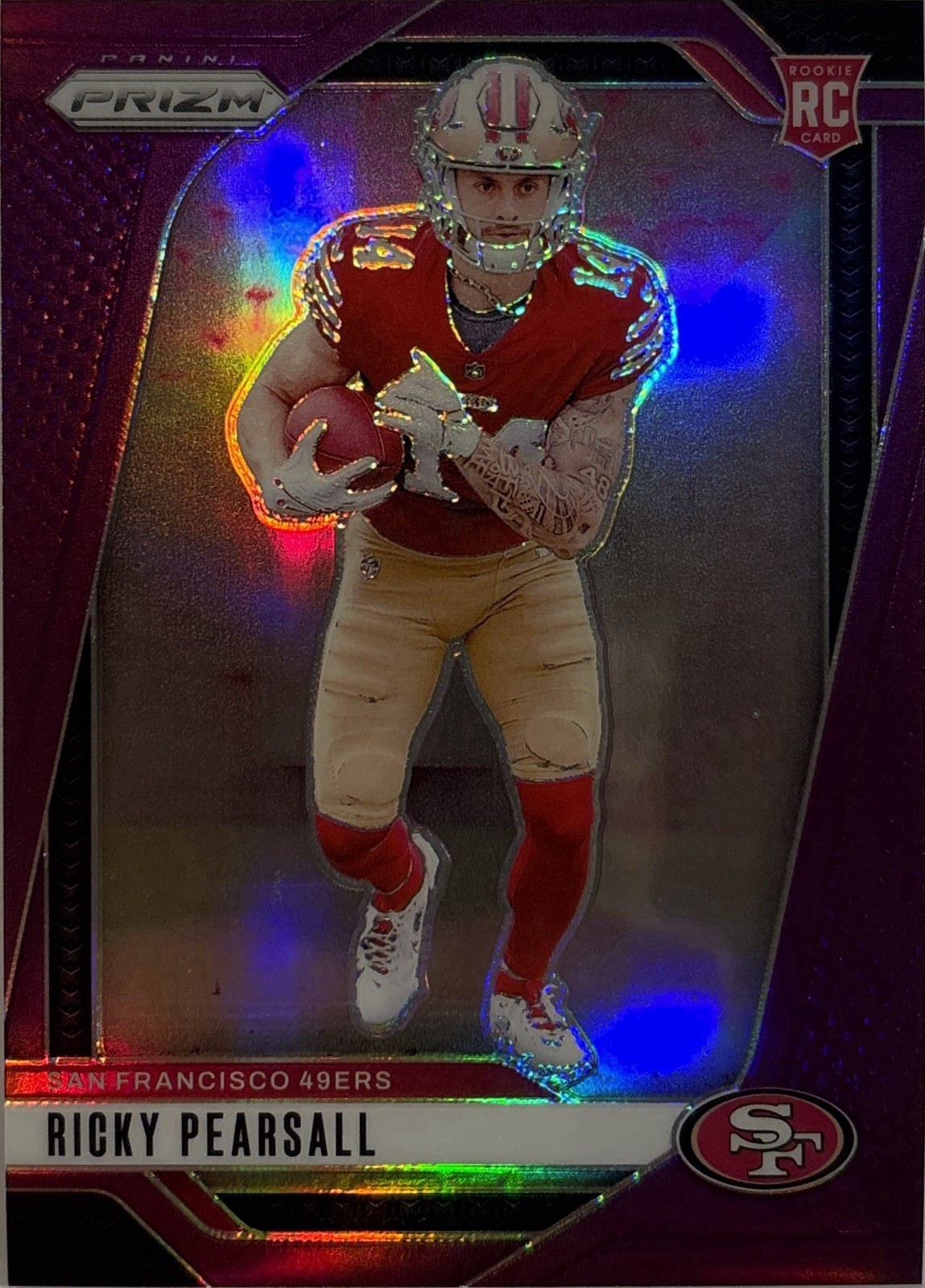 2024 Panini Prizm - Ricky Pearsall Rookie Purple Prizm /125 (RC) 49ers #383