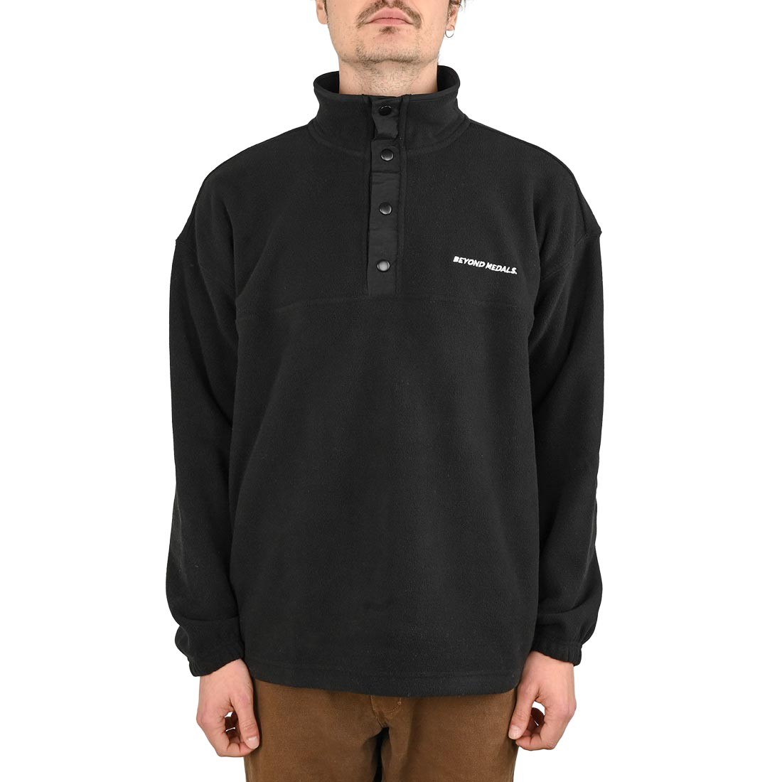 Beyond Medals Sudadera Con Media Cremallera De Forro Polar - Negra
