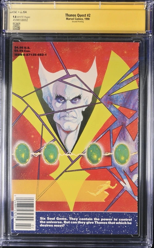 THE THANOS QUEST #1 and #2 2nd Print *KEY ISSUES* CGC 9.8 signed by Jim Starlin - Image 4 of 4