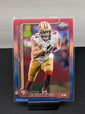 2025 Topps Chrome Football Kyle Juszczyk RC Red White & Blue Refractor 49ers