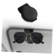 Magnetic Sunglass Holder for Car,PU Leather Sunglass Holder for Car Black