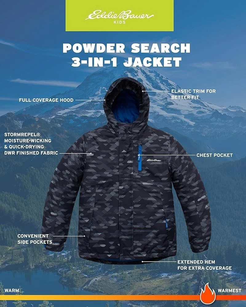 💥 Eddie Bauer 2in1 Jacket Youth -Size M💥
