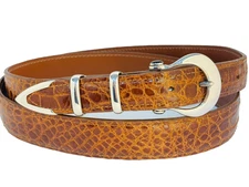 RDM Randall Moore Santa Fe Sterling Silver Ranger Belt Buckle Set Alligator 42