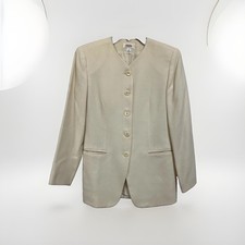 Talbots Wool Business Blazer Cream Size 4 Vintage USA