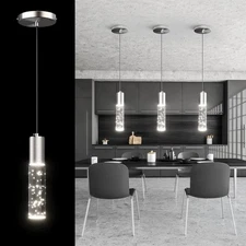 Pendant Lights Kitchen Island Brushed Nickel,4000K Modern Pendant Lights Fixt...