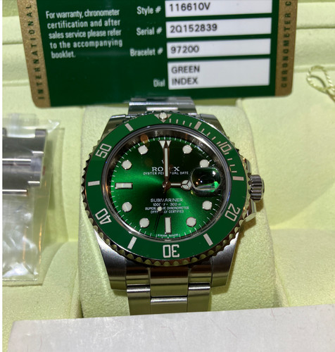 “Original-owner Rolex Submariner 116610LV ‘Hulk’ purchased new...