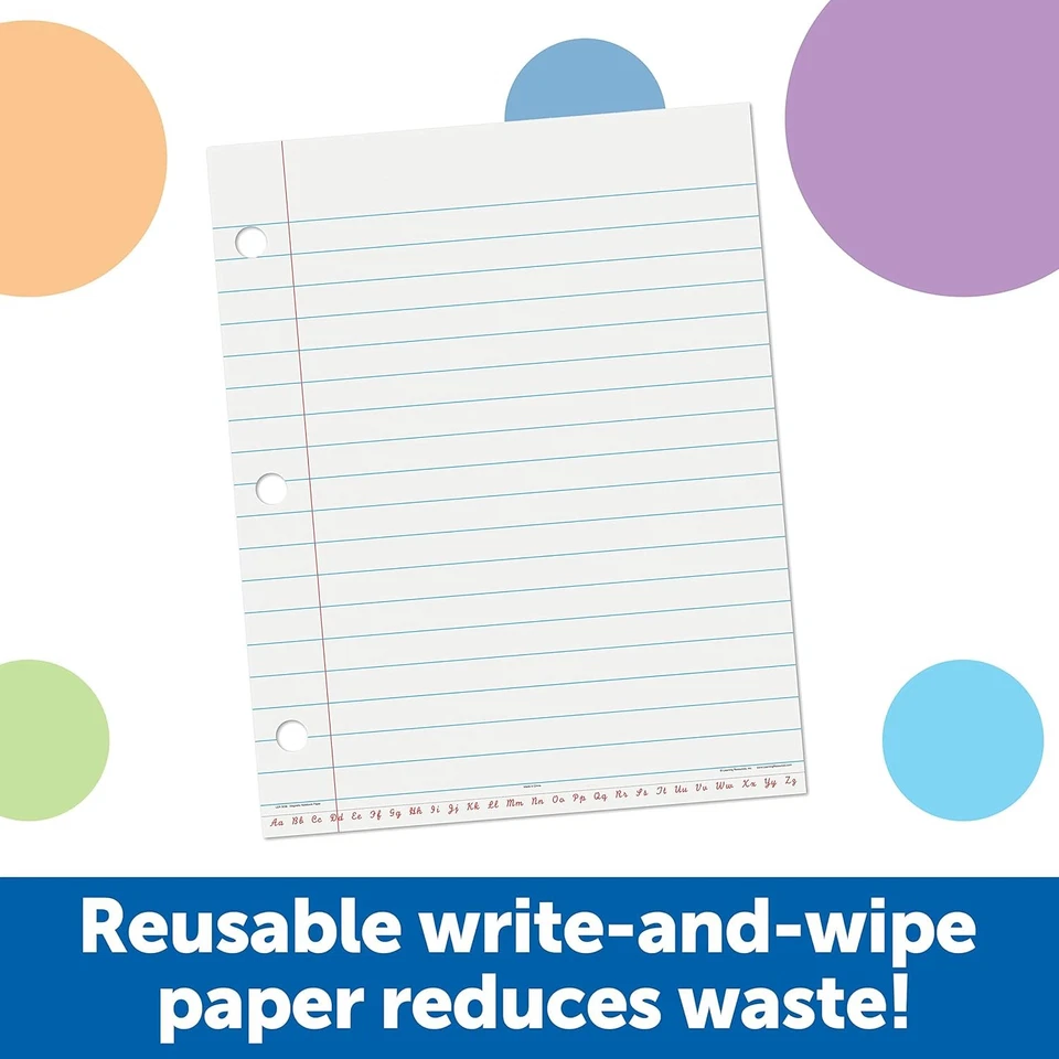 Papel magnético para cuaderno de recursos de aprendizaje tamaño gigante, duradero multicolor  Foto 3 de 4