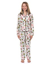 Dr. Seuss The Grinch Pajamas Girl's Velveteen 2-Piece Lounge Sleep Set