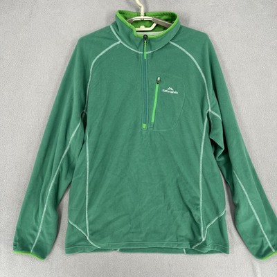 Kathmandu Jumper Mens Extra Large Green Fleece High Outdoor Hiking 1/4 Zip