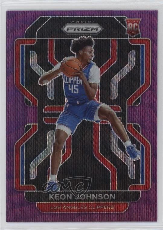 2021-22 Panini Prizm Purple Wave Prizm Keon Johnson #326 Rookie RC 19b1