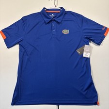 NWT Men's XL Colosseum Athletics NCAA Florida Gators Golf Polo Shirt Blue