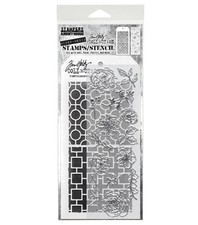 Tim Holtz Mixed-Media Stamps  Stencil-Set 61