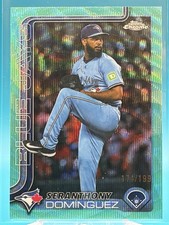 🔥Seranthony Dominguez 2025 Topps Chrome Update Aqua Wave Refractor  174/199