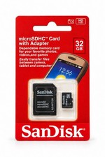 SanDisk 32GB 64GB microSDHC Memory Card with Adapter Camera Tablet Storage