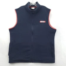 Columbia PFG Vest Mens XL Navy Blue Fleece Performance Fishing Gear FM1005