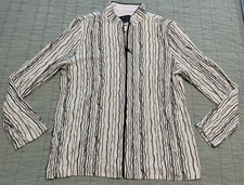 Vintage Alex Evenings Petite Zip Up Jacket Blazer Silver Faux Diamond Studded PL