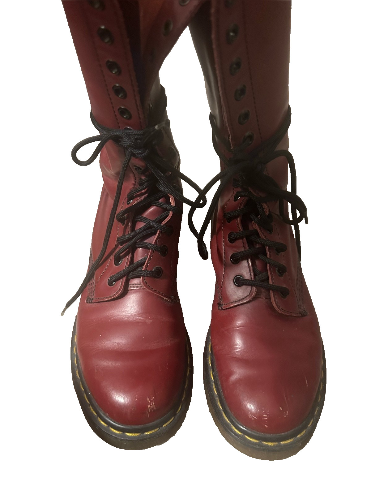 Doc Marten's Vintage Cherry Red/Burgundy Boots US Size 8