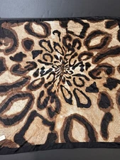 NWT Adreienne Vittadini 100% silk scarf Animal Print 34x34 Chic Luxury