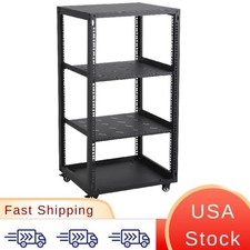 Heavy Duty 12/15U Open Frame Network Server Rack Made Of 1.2mm Steel, 19-Inch Eq