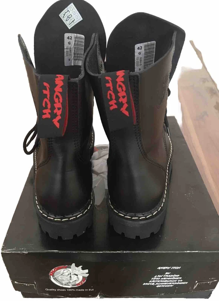 schwarze Ranger Stiefel 8 Loch Angry Itch Gr 42 - Bild 3 von 4
